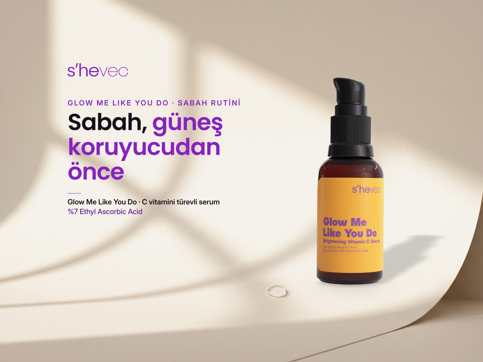Sabah, güneş koruyucudan önce — C Vitamini Serumu Nasıl Kullanılır? Glow Me Like You Do ile Sabah Rutini