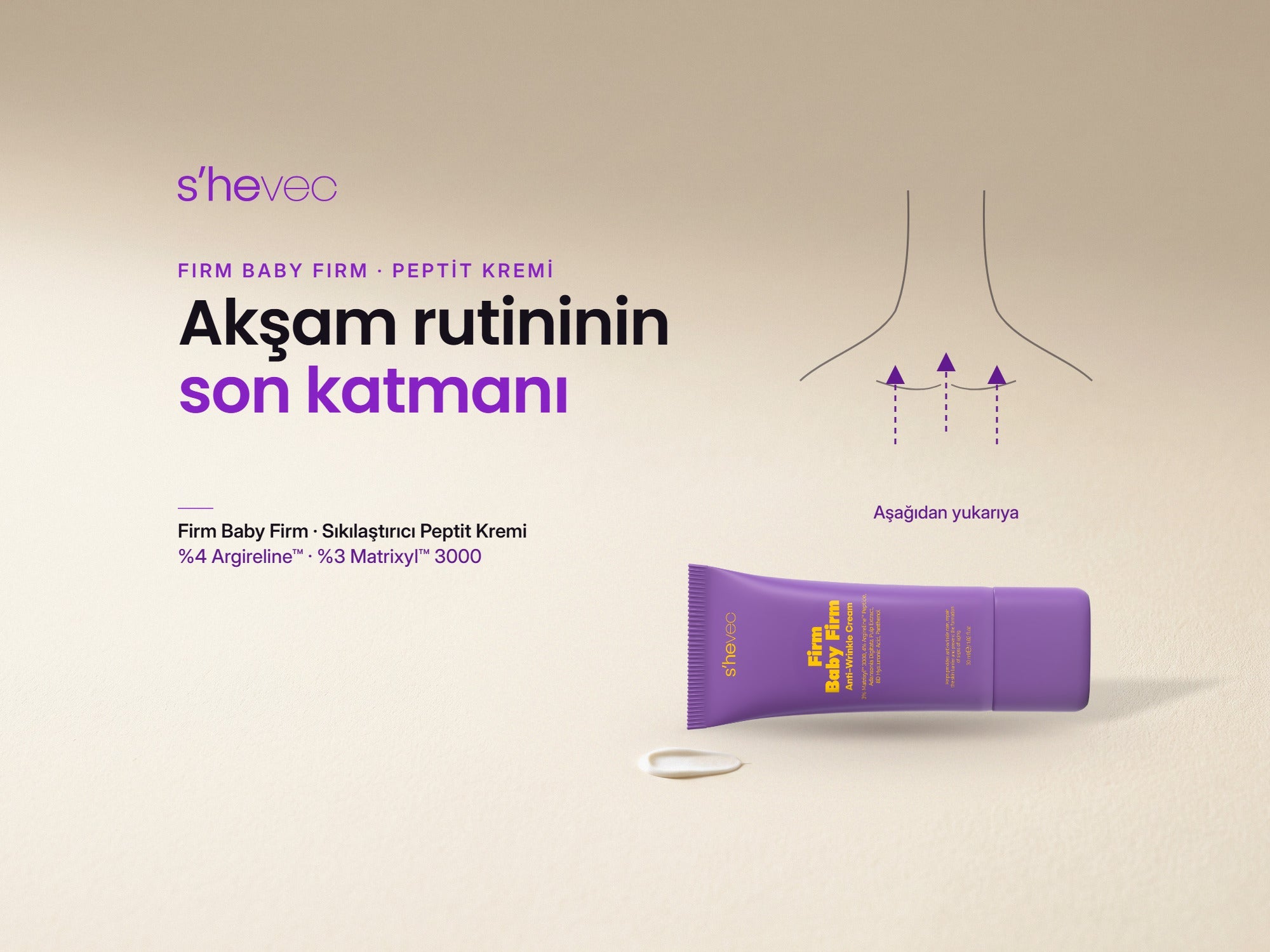 Akşam rutininin son katmanı — Peptit Kremi Nasıl Kullanılır? Firm Baby Firm, Argireline ve Matrixyl 3000