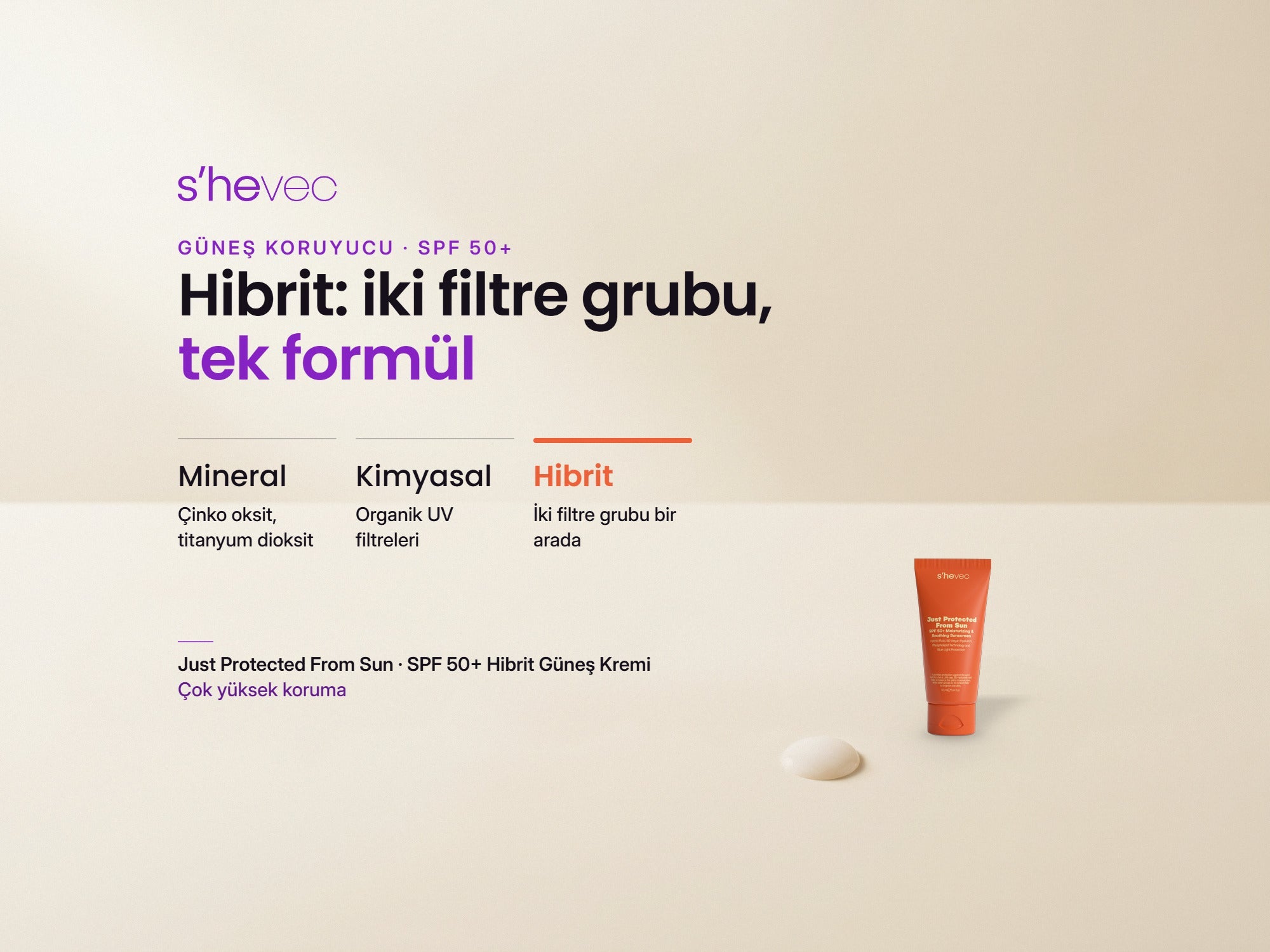 Hibrit: iki filtre grubu, tek formül — Hibrit Güneş Kremi Nedir? Mineral ve Kimyasal Filtreden Farkı
