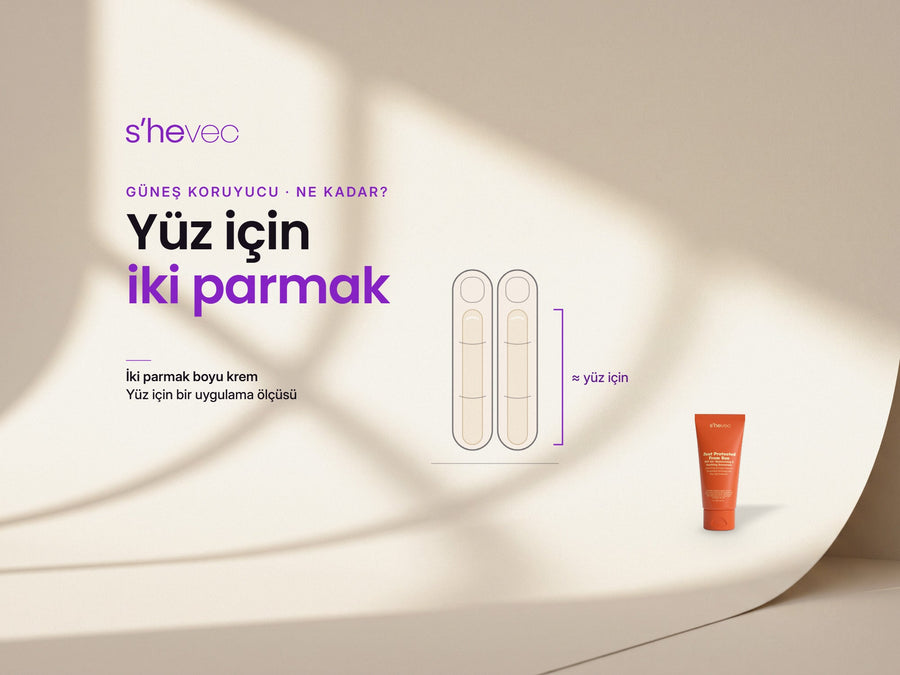 Yüz için iki parmak — Güneş Kremi Ne Kadar ve Ne Sıklıkla Sürülmeli? Doğru Uygulama Rehberi