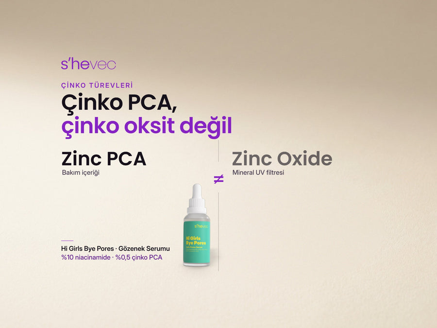 Çinko PCA, çinko oksit değil — Çinko PCA (Zinc PCA) Nedir? Ne İşe Yarar, Çinko Oksitten Farkı